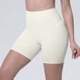 thumbnail image 6 of AzureSilk Womens Athletic Shorts Tight Yoga Pants Women No Front Seam Biker Shorts Lounge Workout running shorts for women Solid Color, Size S-XL, 6 of 6