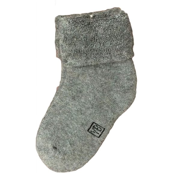 Lian LifeStyle Children's 1 Pair Wool Socks Plain Color 0M-6M (Grey)