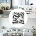thumbnail image 5 of nygtbtfer  Throw Pillow Covers Polyester Pillow Case,Fashionable Decorative Square Pillowcases Covers for Couch Sofa Bed,Living Room Sofa,Farmhouse,,Black and White Skull White, 5 of 7