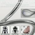 thumbnail image 6 of SERABETTO Filtered Shower Head, High Pressure 8″Square, 5 settings Handheld Rain Shower Filter Combo with Self-adhesive Holder/1.5M Hose -1 Replaceable Filter Cartridge (Chrome Finish) ﻿, 6 of 12