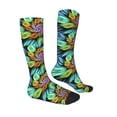 thumbnail image 3 of Picia Women Crew Soft Moisture-wicking Socks Hippie Style Pattern Design Cotton Socks, One Size fit All, 3 of 9