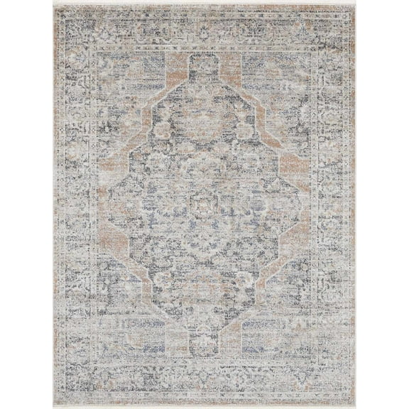 Boutique Rugs Tavon Traditional Area Rug - Dark Brown, Medium Gray, Dark Red - 2'2" x 3'9"
