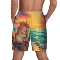 thumbnail image 2 of Lsque Mens Swim Trunks Island Beach Guinea Pig Pattern - Bathing Suit Compression Liner - Beach Swim Shorts Swimwear - (S-3XL) - Stretch Quick Dry -Large, 2 of 9