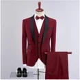 thumbnail image 3 of Traje ajustado para hombre, 3 piezas, chaqueta, chaleco, pantalones, esmoquin de boda para hombre, traje formal para boda, padrinos de boda, baile de graduación, cena, trajes de negocios, 3 of 5
