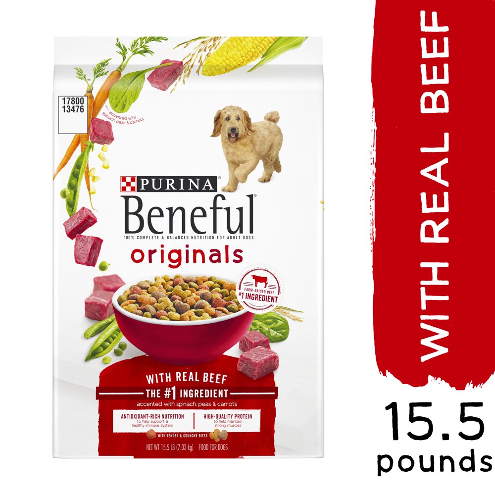 Purina Beneful Dry Dog Food, Originals With Real Beef, 15.5 lb. Bag