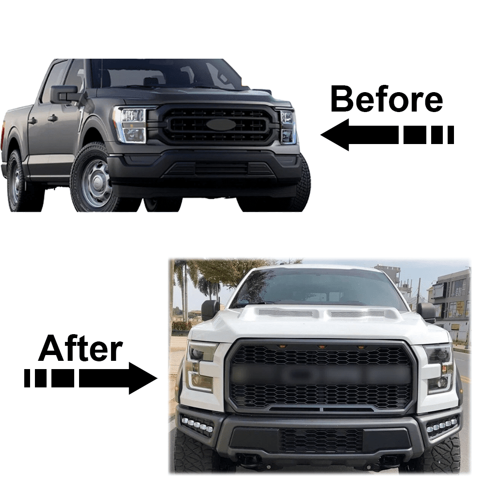 Front Bumper Assembly W/LED DRL Raptor Style For 2021-2023 Ford F150 New Steel