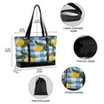 thumbnail image 2 of FORMRS Canvas Laptop Tote Bag for Women with 15.6" Computer Compartments Shoulder Handbag, Light Blue Plaid, 2 of 7