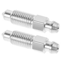 2 Pcs Crutch Anti-slip Pads Bleed Screw 3.20X0.90X0.90CM Silver