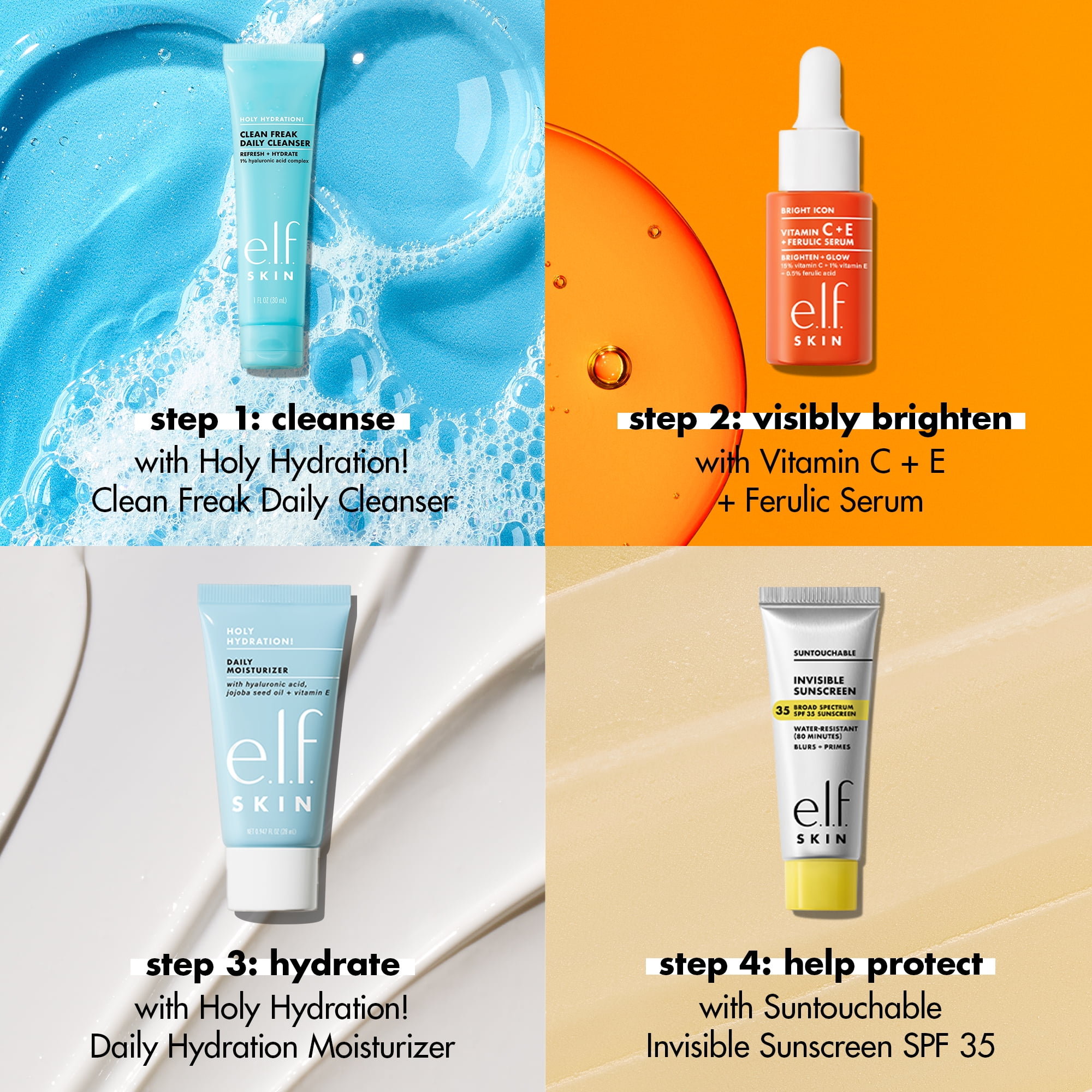 e.l.f. SKIN Wake the e.l.f. Up! Skincare Kit - 4pc