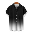 thumbnail image 2 of Fashion YLSDY Gradient Color Hawaiian Shirts for Men Casual Short Sleeve Button Down Collared Shirt Summer Beach Vacation Blouse White XXL, 2 of 5