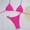 Hot Pink, variant on Womens Hot Bikinis Sets Sexy Swimsuits Plus Size Busty Bikini Tummy Control High Waisted Beachwear Sheer Bikini Black L