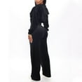thumbnail image 2 of UPPADA Fall Outfit Sets for Women 2 Piece Outfits Velvet Sweatsuit Set Casual Long Sleeve Pullover Tops and Wide Leg Sweatpant Tracksuit Sets Lounge Matching Set Black,L, 2 of 7
