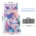 thumbnail image 6 of Kainsy Custom Toddler Girls Sleeping Bag Nap Mat for Daycare, Mermaid Kids Sleeping Bag with Pillow & Blanket for Preschool Kindergarten, Personalized Name Napsack Purple Pink, 6 of 9