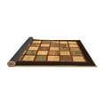 thumbnail image 2 of Ahgly Company Indoor Round Checkered Brown Modern Area Rugs, 4' Round, 2 of 4
