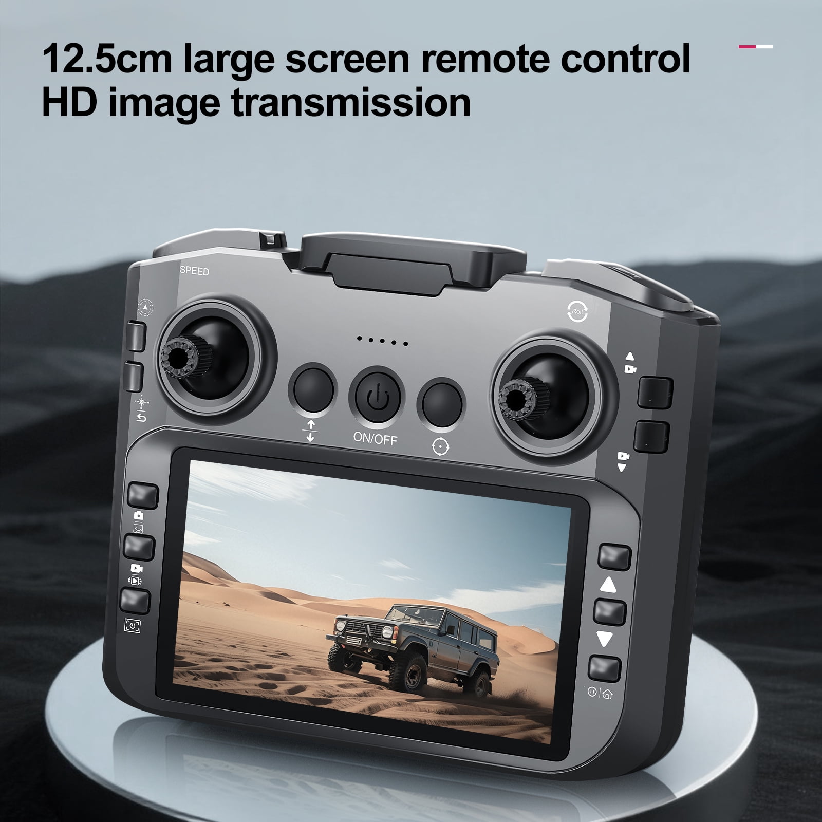 Brushless Motor RC Drones, Remote Control Screen, Optical Flow Positioning, HD Dual Cameras, 6-Ch Gyroscope, Foldable Drone Toy ,Toys Gifts,3 Battery,Black
