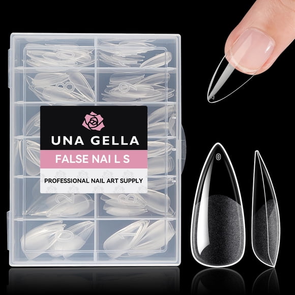 Pinzas para uñas Stiletto UNA GELLA, tamaño mediano, 216 unidades