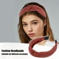 thumbnail image 3 of Unique Bargains Satin Knot Headband Hairband for Women Brick Red 1.2 Inch Wide 1 Pcs, 3 of 7