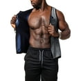 thumbnail image 5 of FANNYC Men Hot Sweat Sauna Workout Vest Waist Trainer Zipper Neoprene Tank Top Compression Shirt Slimming Shapewear Gym Abs Abdomen Undershirts ,Black/Grey, 5 of 6