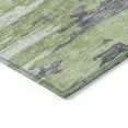 thumbnail image 4 of HomeRoots 582391 10 x 14 ft. Abstract Washable Indoor & Outdoor Rectangle Area Rug, Green & Silver, 4 of 5