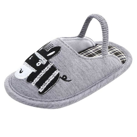 

Baby Girls Boy Rainbow Animals First Toddler Shoes Warm Slippers