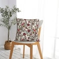 thumbnail image 5 of Pofeuu Dark Enchanted Flowers And Birds Print Double-sided plush pillowcase Square Throw Pillow Covers Pillows Cover for Living Room Bedroom Sofa Couch Cushion Cover（No pillow core）-20"x20", 5 of 7