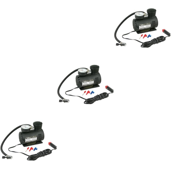3 PCS Inflatable Compressor Inflator Air for Car Tires Black