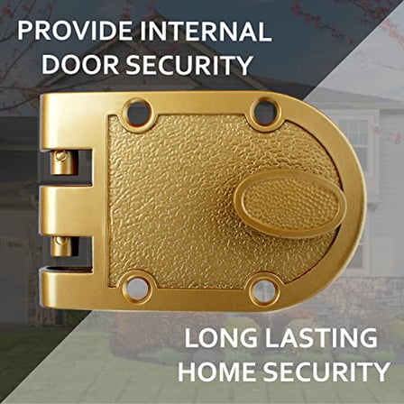 NU-SET 2120-3 Jimmy Proof Style Inter Locking Deadbolt Lock with Single Cylinder, Bronze