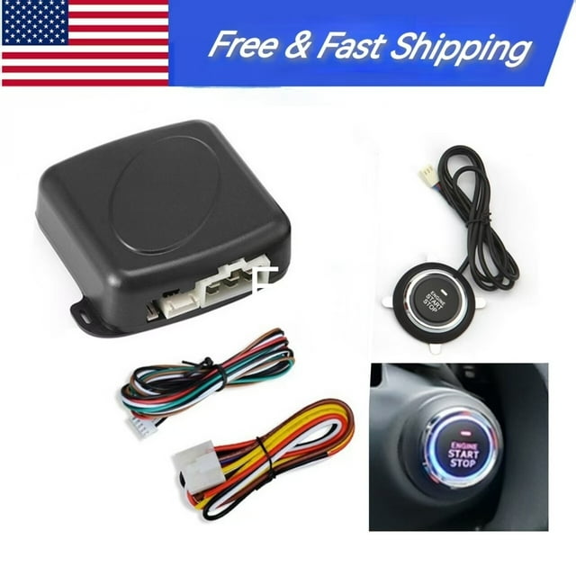 DC 12V Car Keyless Entry Engine Start Alarm System Push Button Remote Starter f