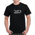 thumbnail image 2 of Let's Go Statement T-Shirt - Black/Gray - Unisex, 2 of 7