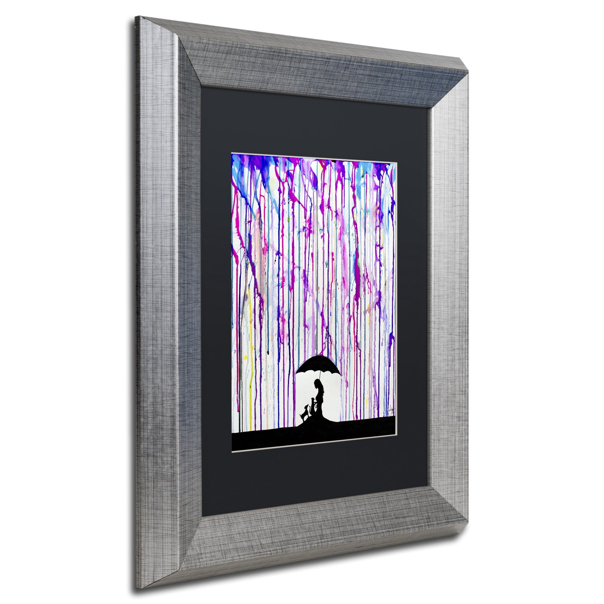 Trademark Fine Art 'Cradle' Canvas Art by Marc Allante, Black Matte, Silver Frame