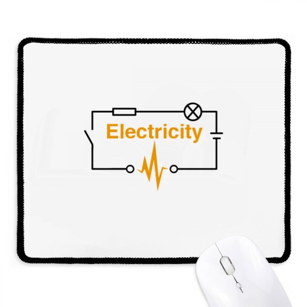 Electric Wave Battery Resistance Switch Mousepad Stitched Edge Mat