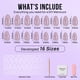 thumbnail image 4 of Press On Nails BtartBox Almond Short Falling Star Cat Eye, 4 of 6