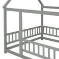thumbnail image 5 of Miniyam Full Size Floor Bed with Rail for Toddler, House-Shaped Desing, Gray, 5 of 8