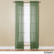 Miller Curtains  Angelica Sheer 95-inch Rod Pocket Curtain Panel Celadon
