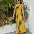 thumbnail image 3 of Lunarable Pineapple Art Sleeveless Dress Women's Summer Suit Dresses for Women 2025 Luxury Party Dress, 3 of 7