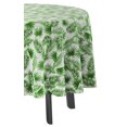 thumbnail image 3 of Vargottam Indoor/OutdoorRoundTablecloth 58 InchRoundTablecloth Waterproof PatioTableCloths,Spring/SummerTableCovers For Backyard CircularTable/Bbqs/Picnic -Green & White, 3 of 8