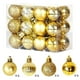 thumbnail image 1 of Juego de bolas de árbol de Navidad doradas, 1 of 4