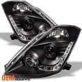 thumbnail image 5 of AKKON - For Nissan 350Z Fairlady Z33 Black Bezel DRL Daylight LED Strip Halogen Type Projector Headlights Pair, 5 of 6