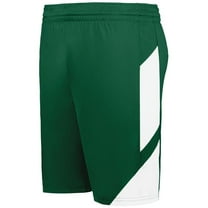 Augusta Sportswear 1737.438.XL Youth Step-Back Modern Fit Basketball Shorts, Dark Green & White - Extra Large