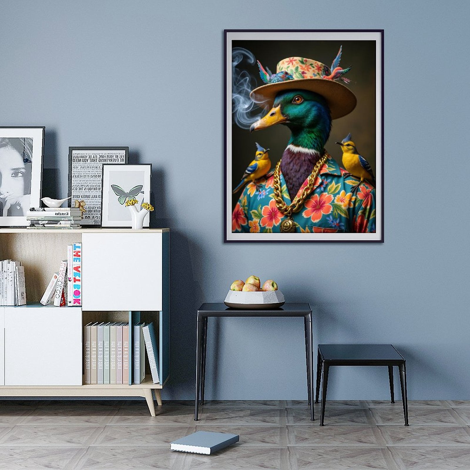 Diamond Art Kit for Adults, Exotic Duck Fashion Portrait Diamond Painting for Adults Beginners, DIY Diamond Art Painting Kits, 5D Diamond Painting Crafts for Home Decor 12x16 Frameless