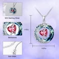 thumbnail image 5 of WINNICACA July Birthstone Necklace Sterling Silver Blue Crystal Moon Star Necklace Heart Half Moon Pendant Jewelry Gift for Women Wife Girlfriend Daughter Gradution Birthday Gifts for Her,Ruby, 5 of 9