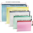 thumbnail image 4 of Yoassi 10pcs A4 Size Zipper File Bags 5 Colors Waterproof PVC Bag Use for Business Document Organizer and Office Stationery Storage, 4 of 5
