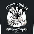 thumbnail image 3 of Disney - Mickey & Friends - Mickey & Minnie in Love - Everything is Better with You - Juniors Cropped Cotton Blend T-Shirt, 3 of 5