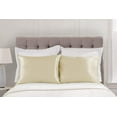 thumbnail image 2 of BLISSFORD Satin Pillowcase with Zipper, for Hair and Skin Care, Feels Soft and Cool Like a Silk Pillowcase, Satin Pillow Cases 2 Pack, Silk Pillow Cover, Ivory - King Size, Set of 2, 2 of 7
