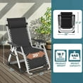 thumbnail image 5 of ABORON Zero Gravity Chair, Premium Outdoor Lawn Folding Lounge Chairs, Sturdy Adjustable Reclining Patio Chairs with Soft Cushion, Headrest & Tray, Support 440lbs, 5 of 11