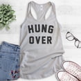 thumbnail image 2 of Hung Over Tank Top, Ladies Racerback Tank Top, Wine Tank, Party Tank, Bachelorette Tank, Silver Gray, X-Large, 2 of 3