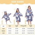 thumbnail image 4 of FORMRS Wearable Blanket Hoodie with Sleeves for Kids Cozy Flannel Sweatshirt, Blue Cute Halloween, 4 of 7