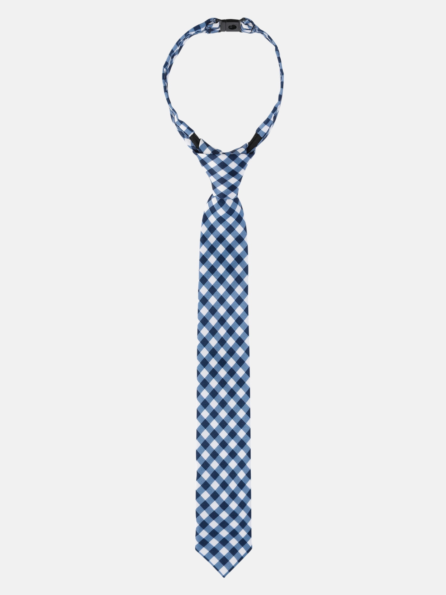 Wonder Nation Boys Tie and Pocket Square Set, Navy/White Check, 2-Piece, One Size