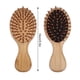 thumbnail image 3 of Soidarity Cepillo de pelo de bambú de dientes anchos amarillos de madera de bambú, masaje suave compacto y ligero para el cabello masajeadores Negro, 3 of 6