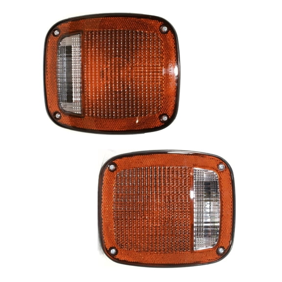 VioziteGam Tail Light Set of 2 Left & Right Driver & Passenger Side Clear Red Lens Interior Lens Bulb Lamp for Jeep for CJ5 1976-1980 for CJ7 1976-1980